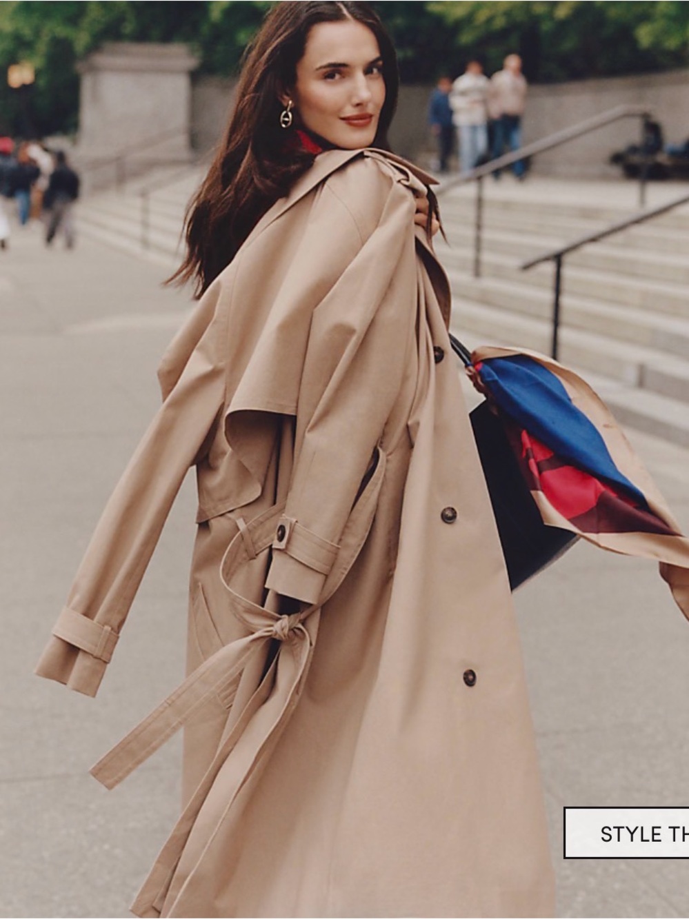 BNWT Long Beige Trench Coat